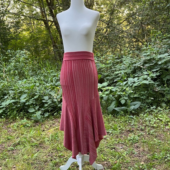 Yigal Azrouel red asymmetrical midi skirt S - Picture 2 of 13
